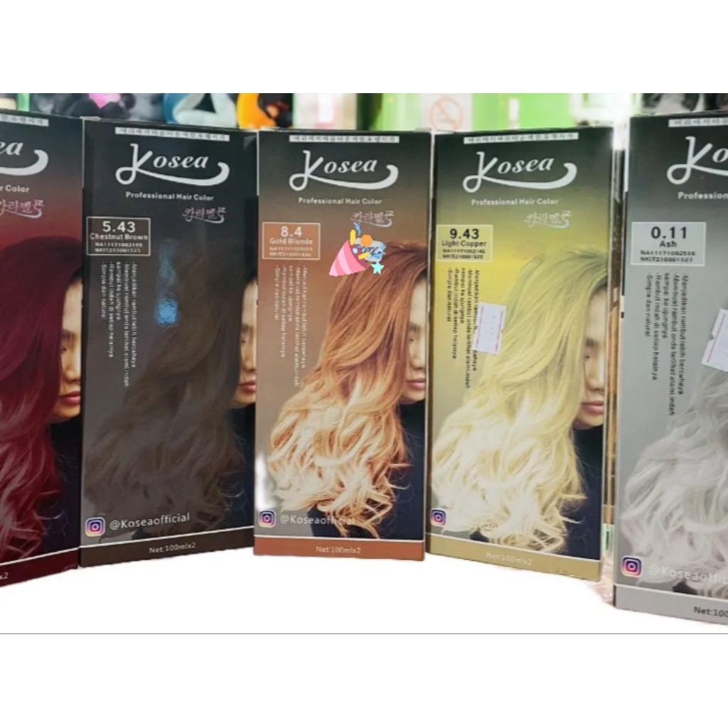 Kosea semer rambut pewarnaan kemasan dus 100ml