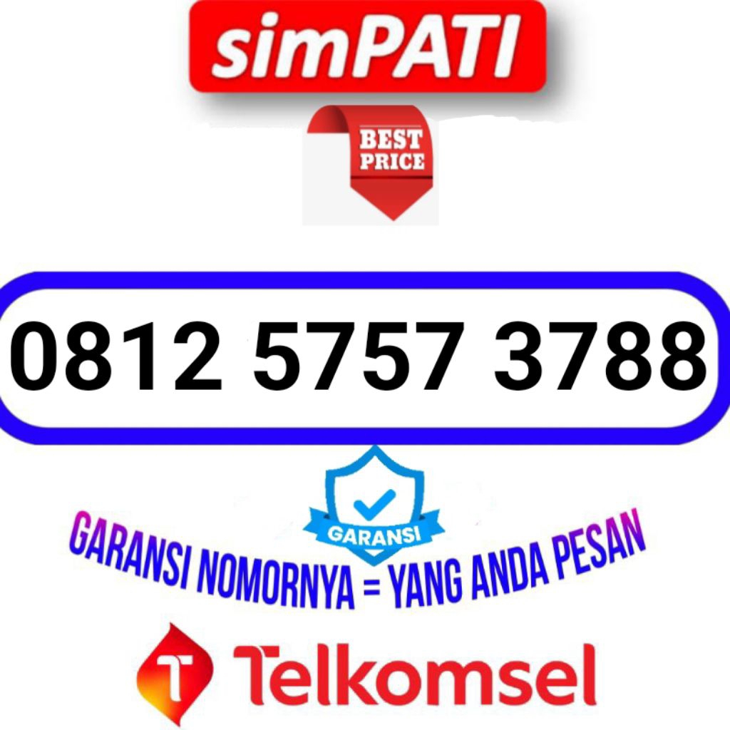 TELKOMSEL SERI 0812 ABAB 5757 3788
