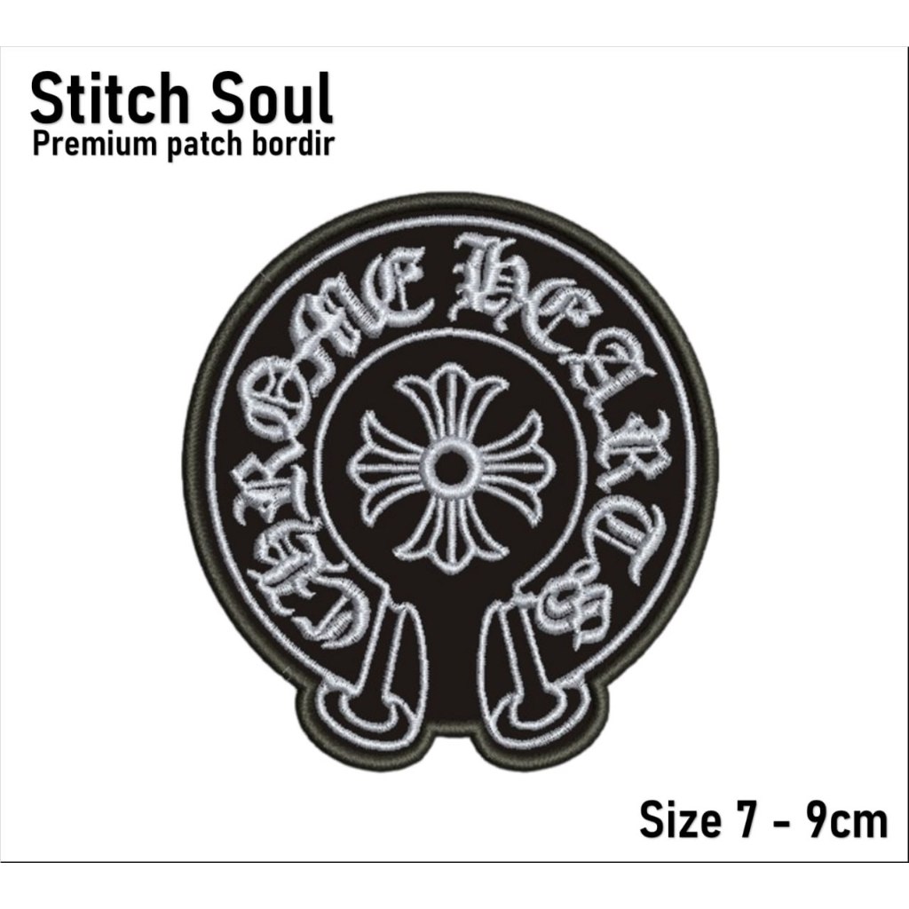 Emblem Patch Bordir CHROME HEARTS High Quality - stitchsoul