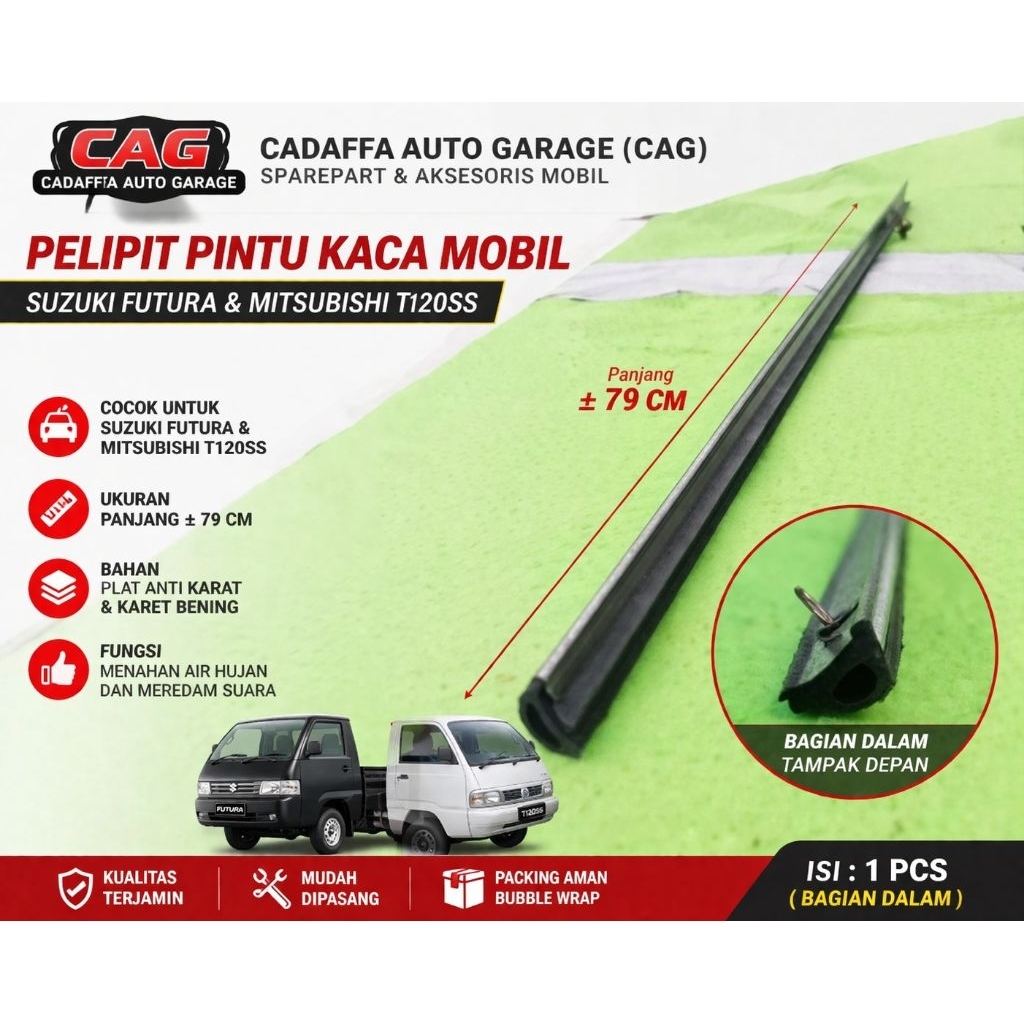 list pintu kaca pelipit kaca mobil suzuki futura dan t120ss