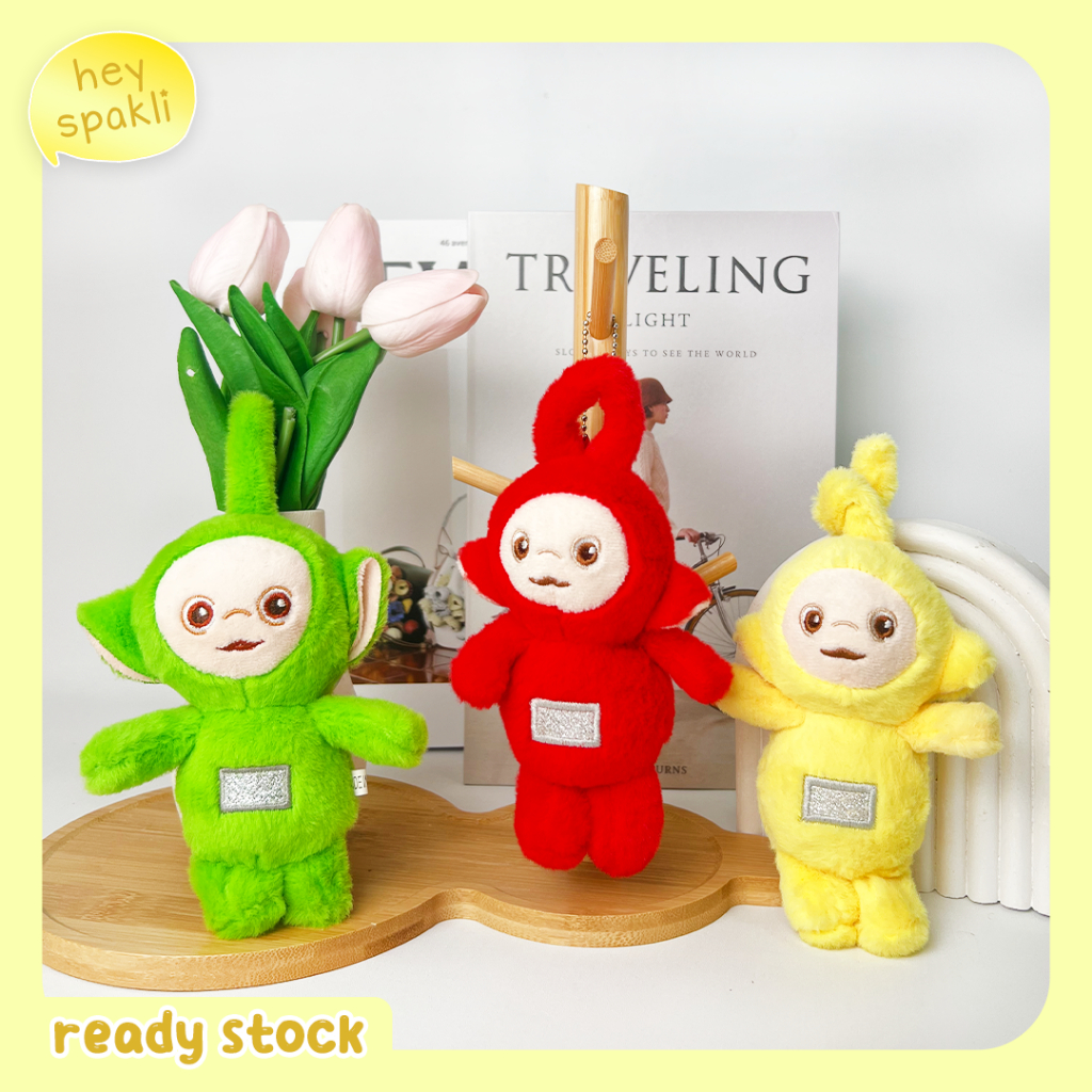 gantungan kunci - teletubbies kartun gemas gantungan tas plush toy bahan lembut - T001
