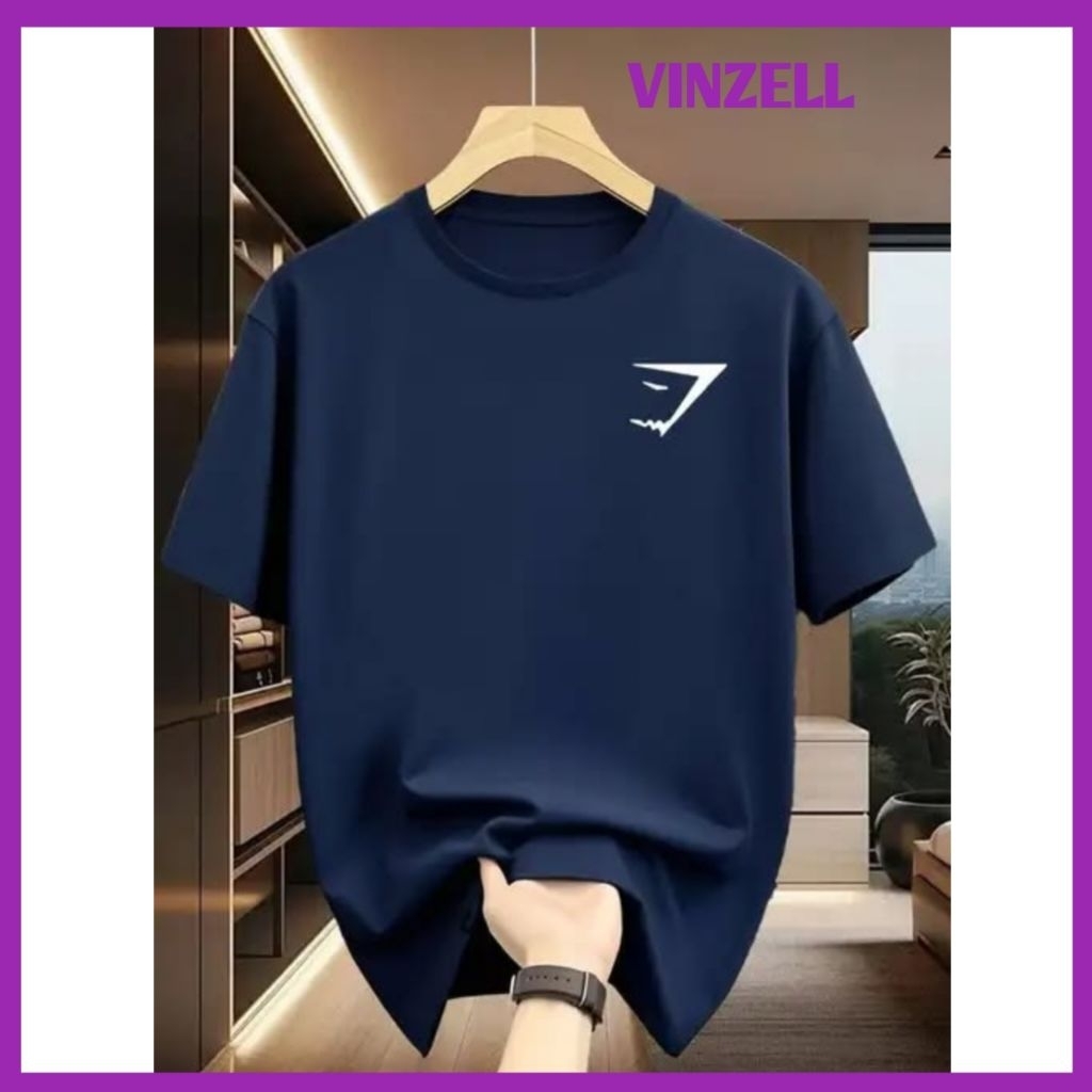 Kaos Gymshark Pria TShirt Cotton Combed 24s Premium Baju Santai Cowok Lengan Pendek Berkualitas Dist