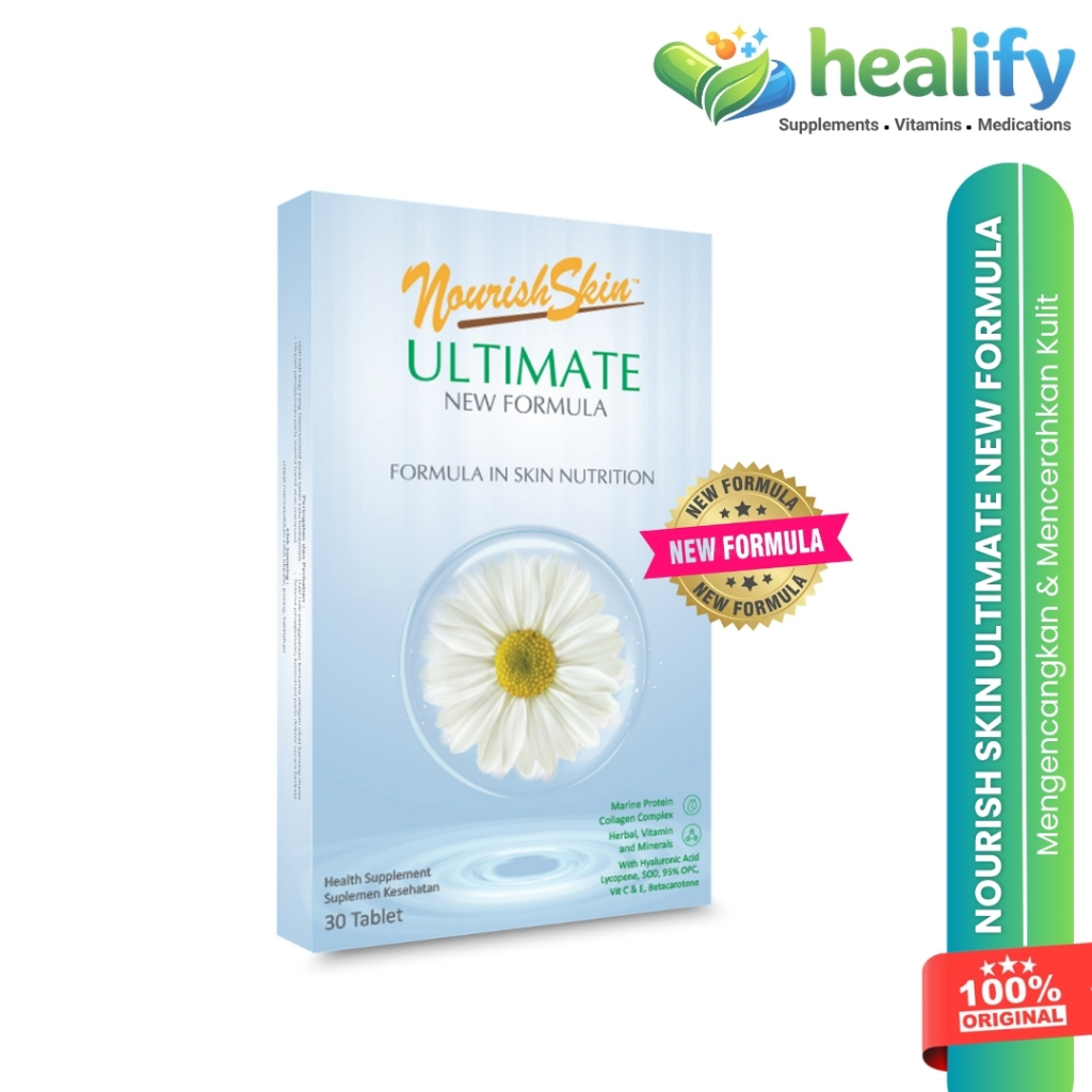Nourish Skin Ultimate NEW FORMULA 30 Kapsul - Suplemen Kecantikan Original Promo Termurah