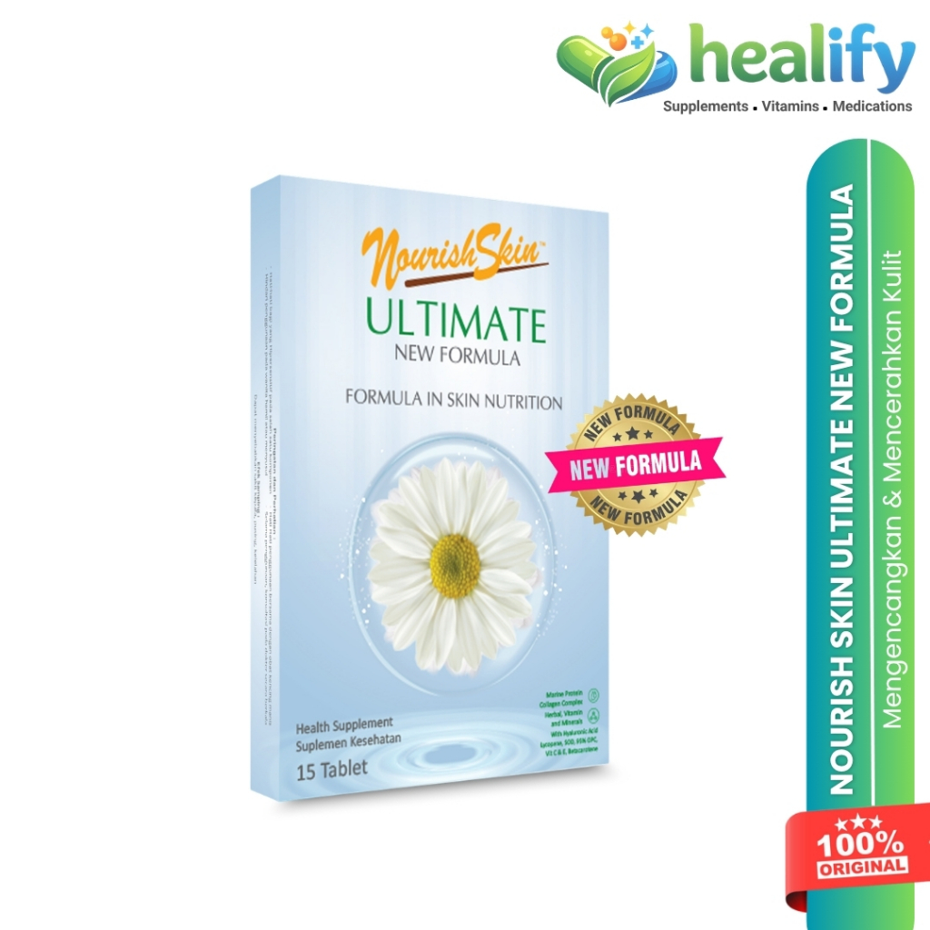 Nourish Skin Ultimate NEW FORMULA 15 Kapsul - Suplemen Kecantikan Original Promo Termurah