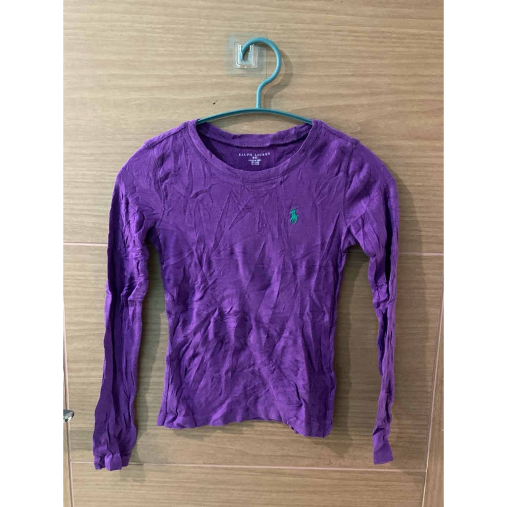 8-12 (Y) Atasan Polo Ralph Lauren Ungu Anak Perempuan