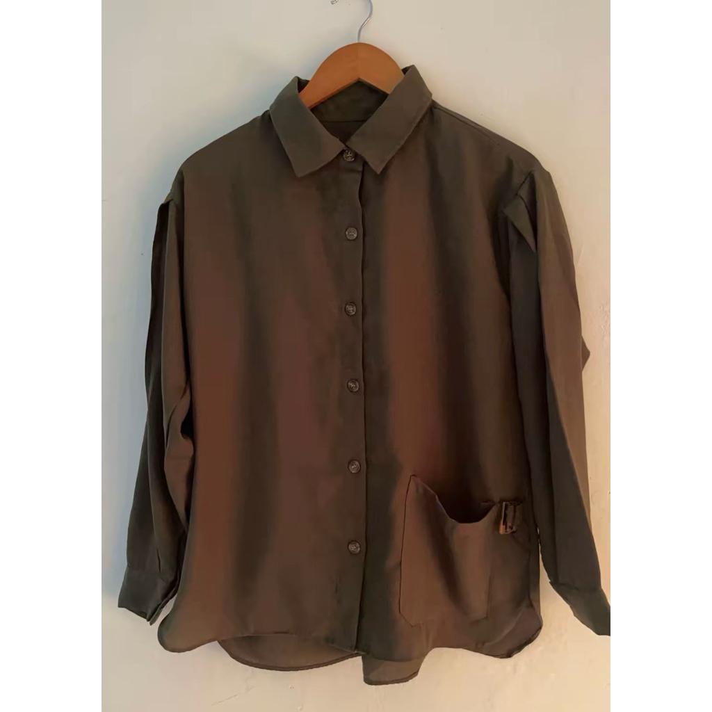 Blouse dark green