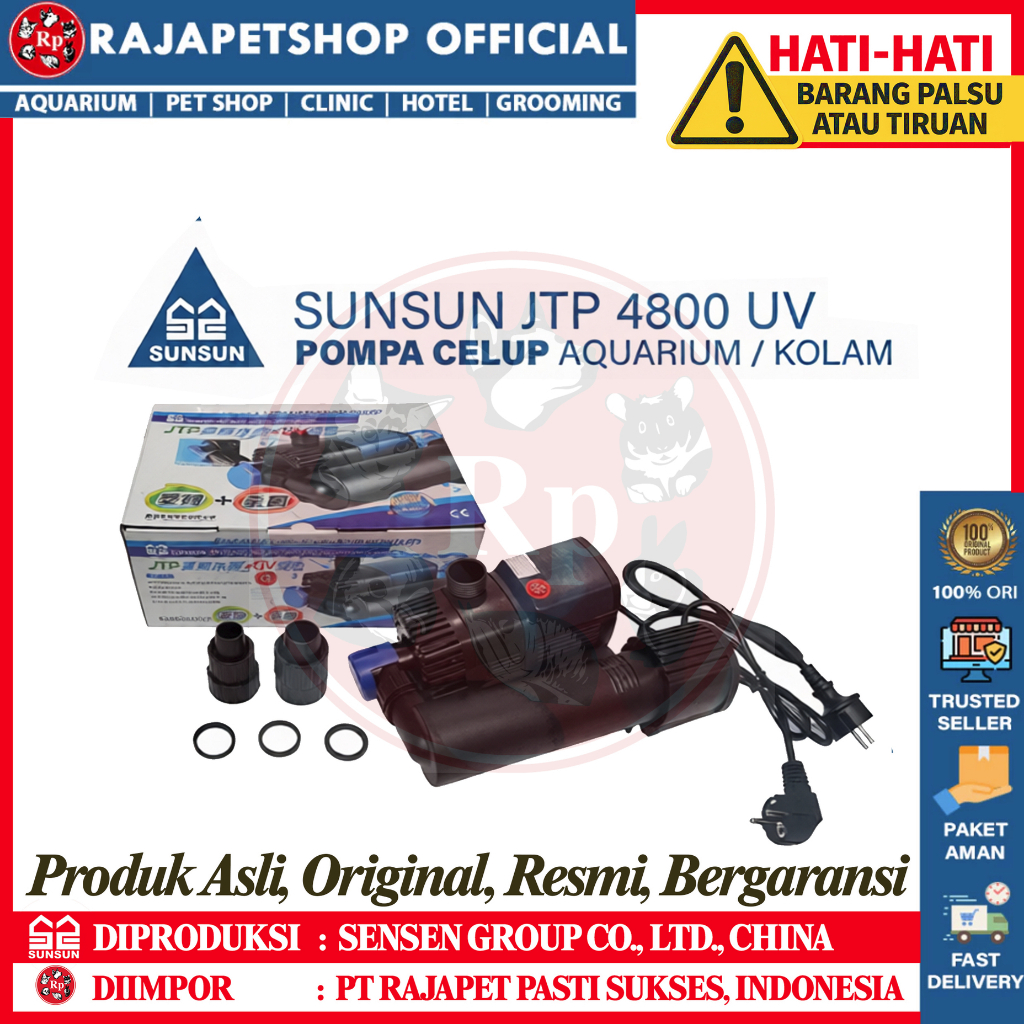 SUNSUN JTP 4800 UV POMPA CELUP + UV KOLAM AQUARIUM