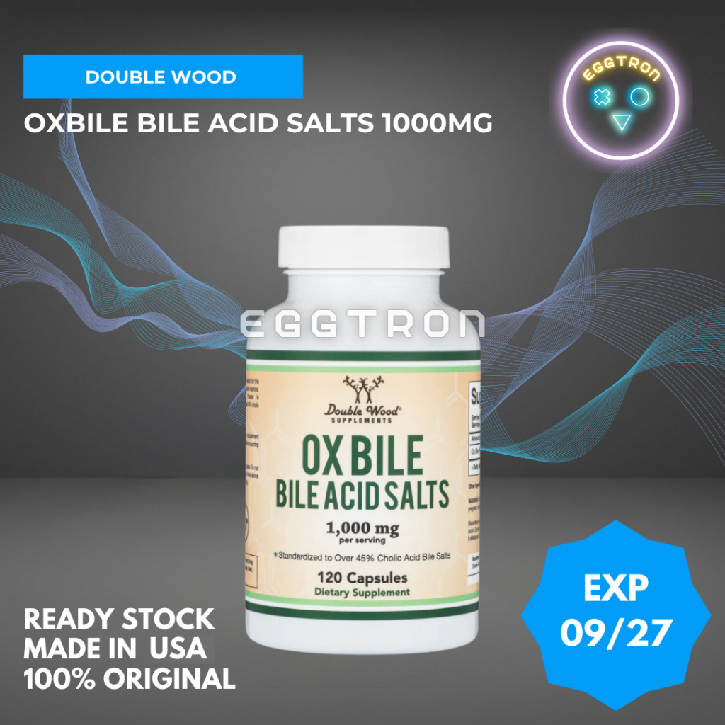 Double Wood Ox Bile 1000 mg 120 Digestive Enzymes US Bile Salt Cholic Acid suplemen bantu empedu pen