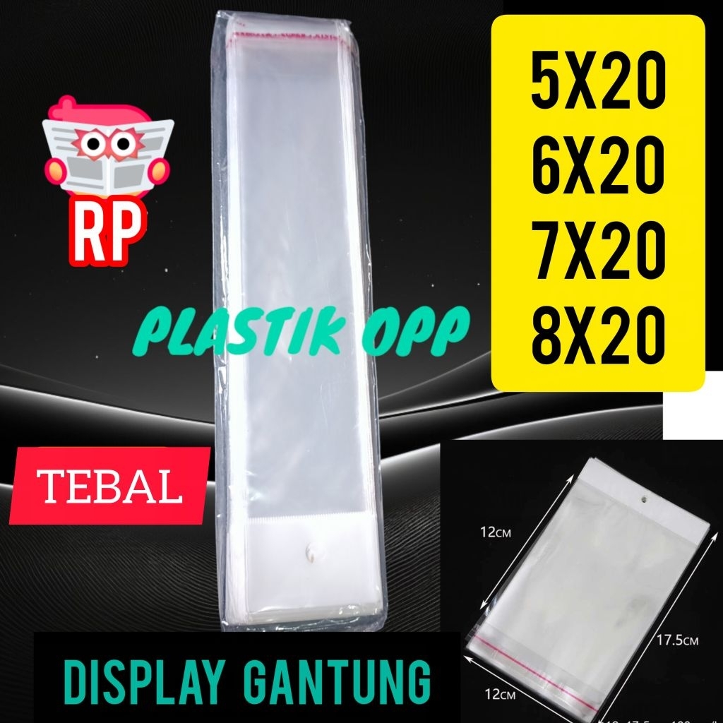 Plastik Opp Gantung 5x20 6x20 7x20 8x20 - Plastik Opp Lubang 5 x 20 / 6 x 20 / 7 x 20 / 8 x 20