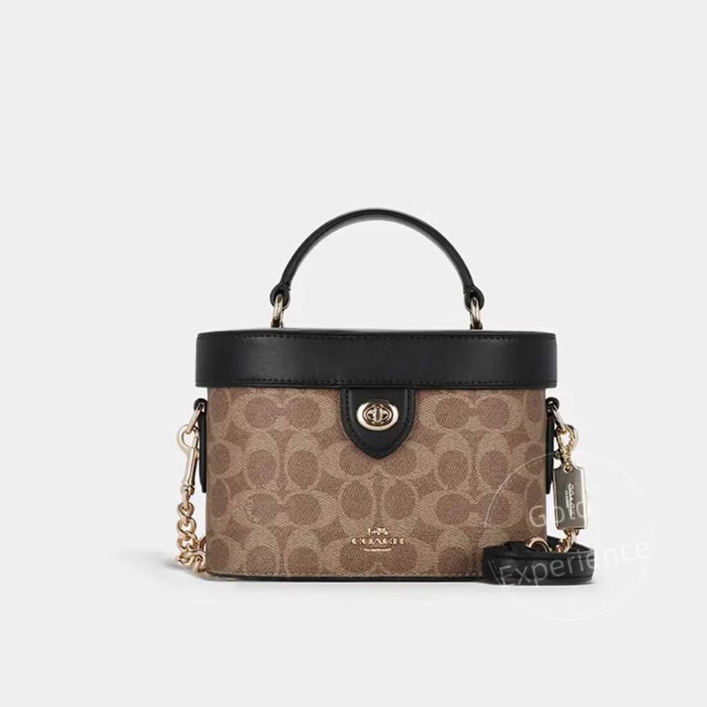 COACH Tas Tangan Wanita Tas Bahu Tali Rantai Kelly Box Bag Tas Kotak Tas Selempang Kasual Dan Bergay