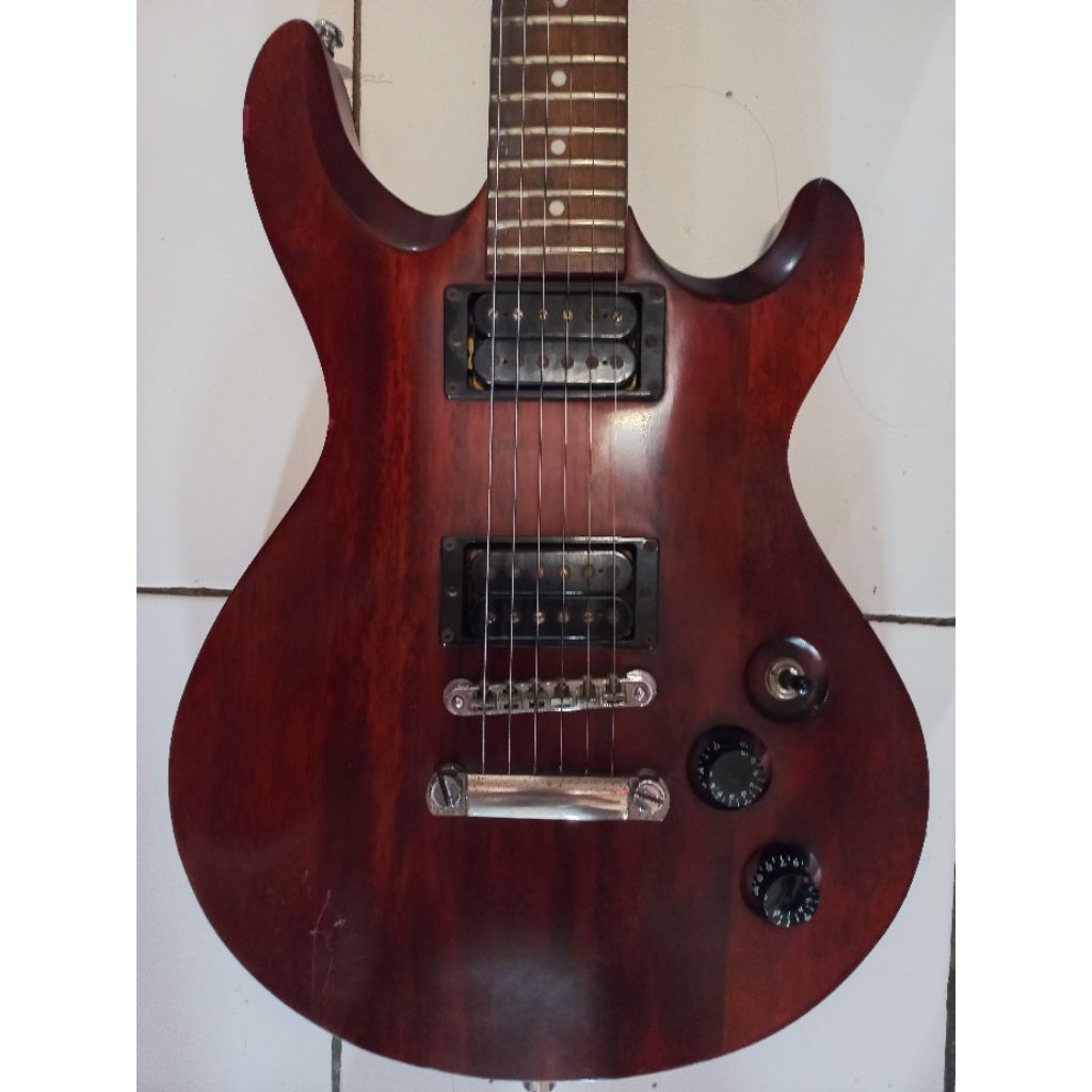 gitar merk cort M200 merah satin asli original buatan indonesia