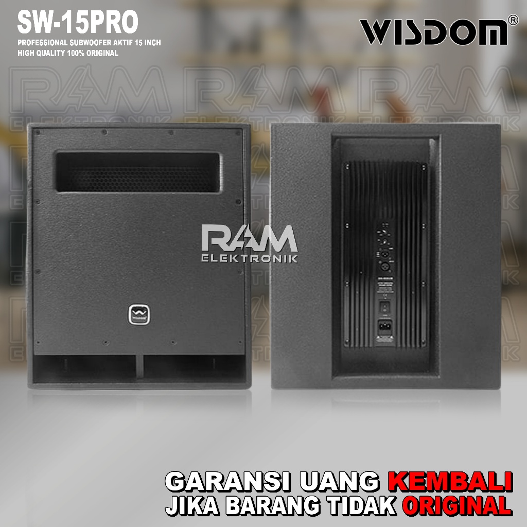 Speaker Aktif Subwoofer 15 Inch WISDOM SW15PRO | SW 15 PRO | SW 15PRO Original