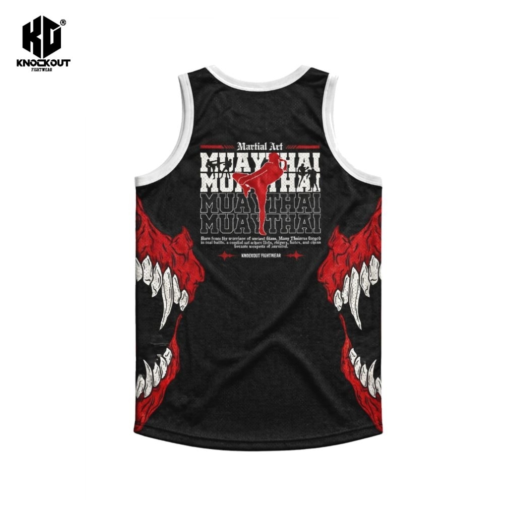 Jersey Olahraga Muay Thai Beaststrike Original Knockout Fightwear
