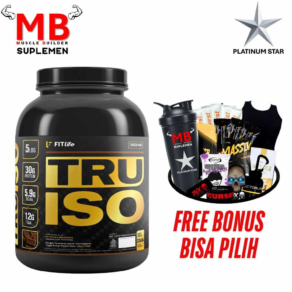 TRUISO Fitlife 5 lbs Whey Protein Isolate TRU ISO 5lbs 5lb lb WPro True TrueIso TrueIsolate Gold Sta