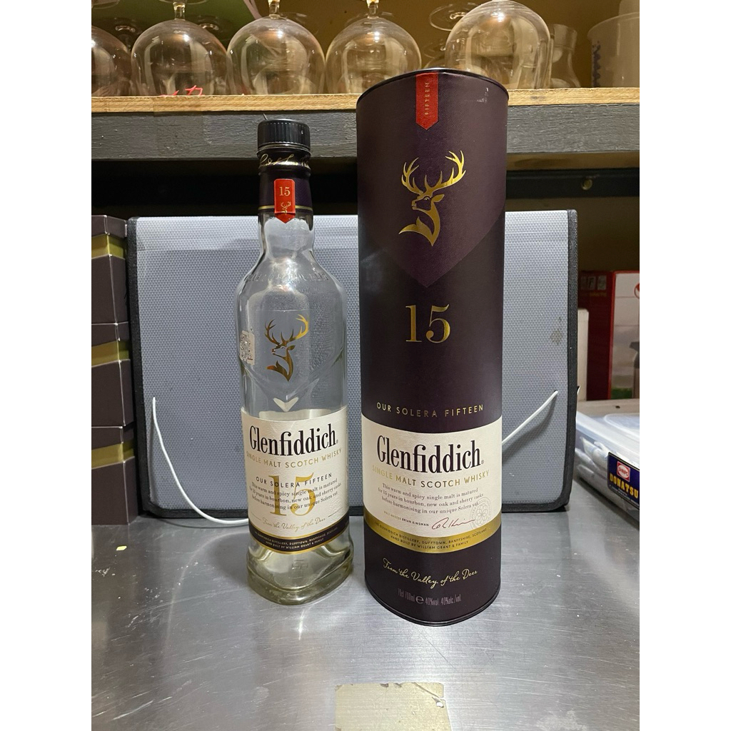 Botol Glenfidich 15 lengkap dengan Box ny