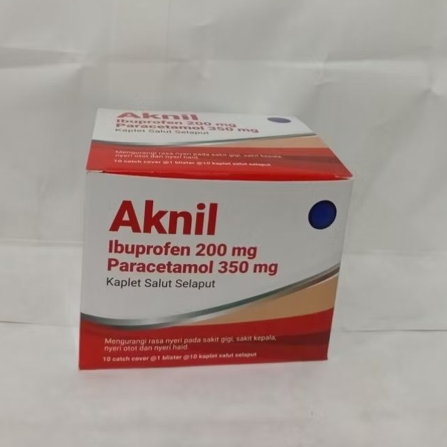 Aknil kaplet(kombinasi paracetamol+ibuprofen) box isi 100 kapley