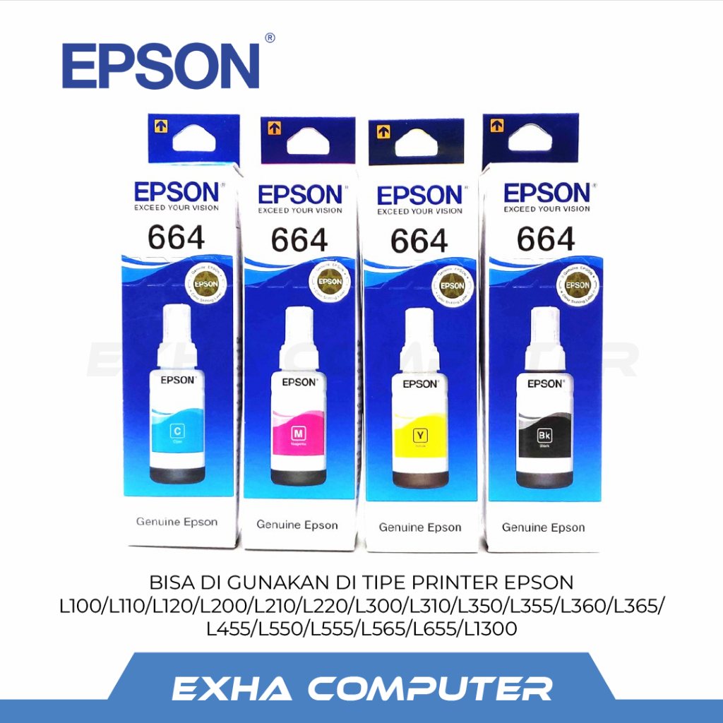 Tinta Original Epson 664 Printer L360 L220 L350 L120 L121 Original