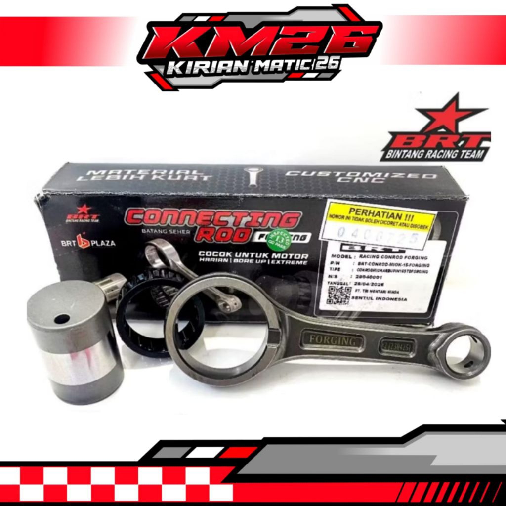Stang Seher BRT Mio Karbu Connecting Rod Mio Sporty Smile Soul Nouvo 5TL X-Ride Mio J GT 115 54P