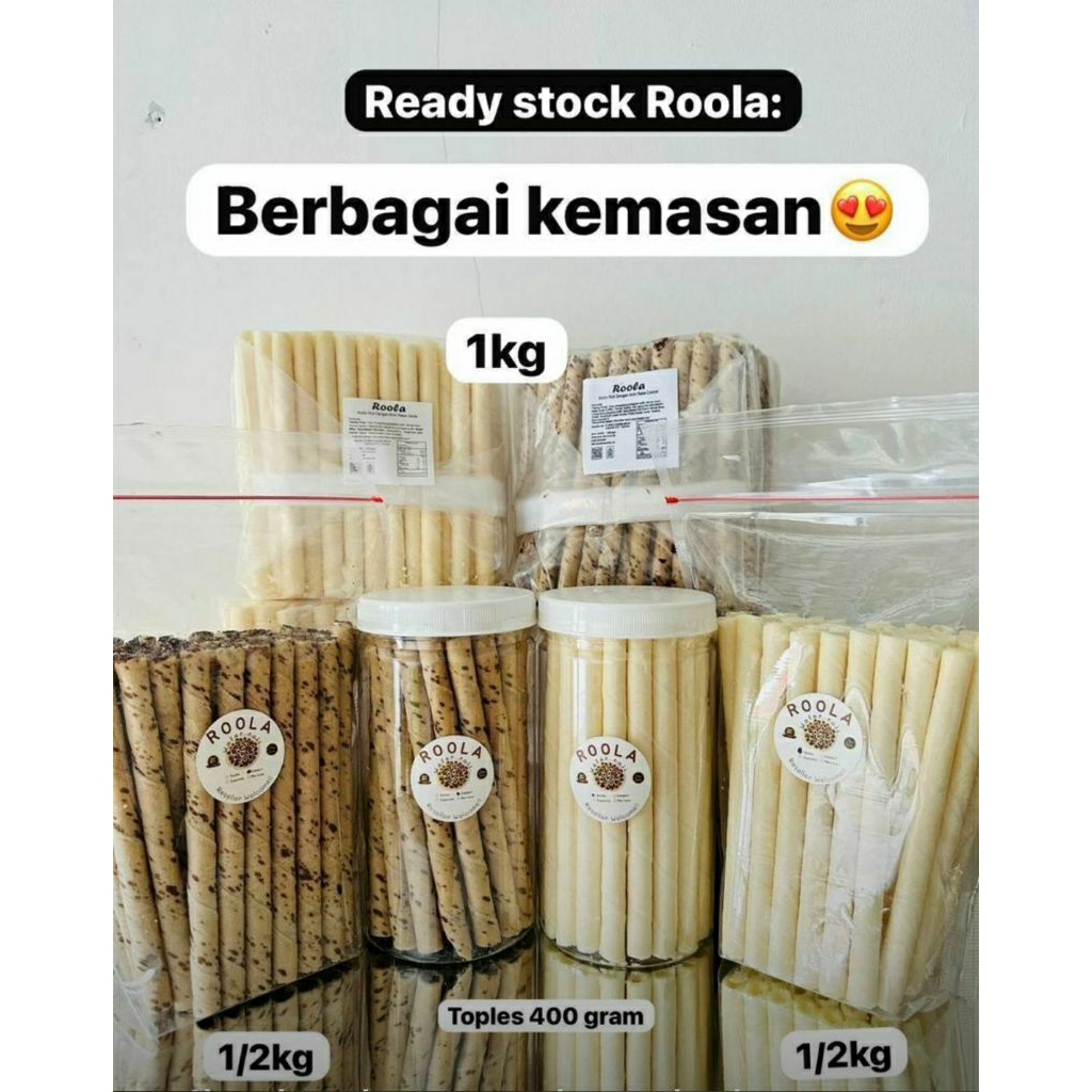 ASTOR ROOLA ROLA ROLLA Chocolate Vanilla Cappucino Kemasan Toples Pouch 1 kg 500 gr Dus Karton Cokla