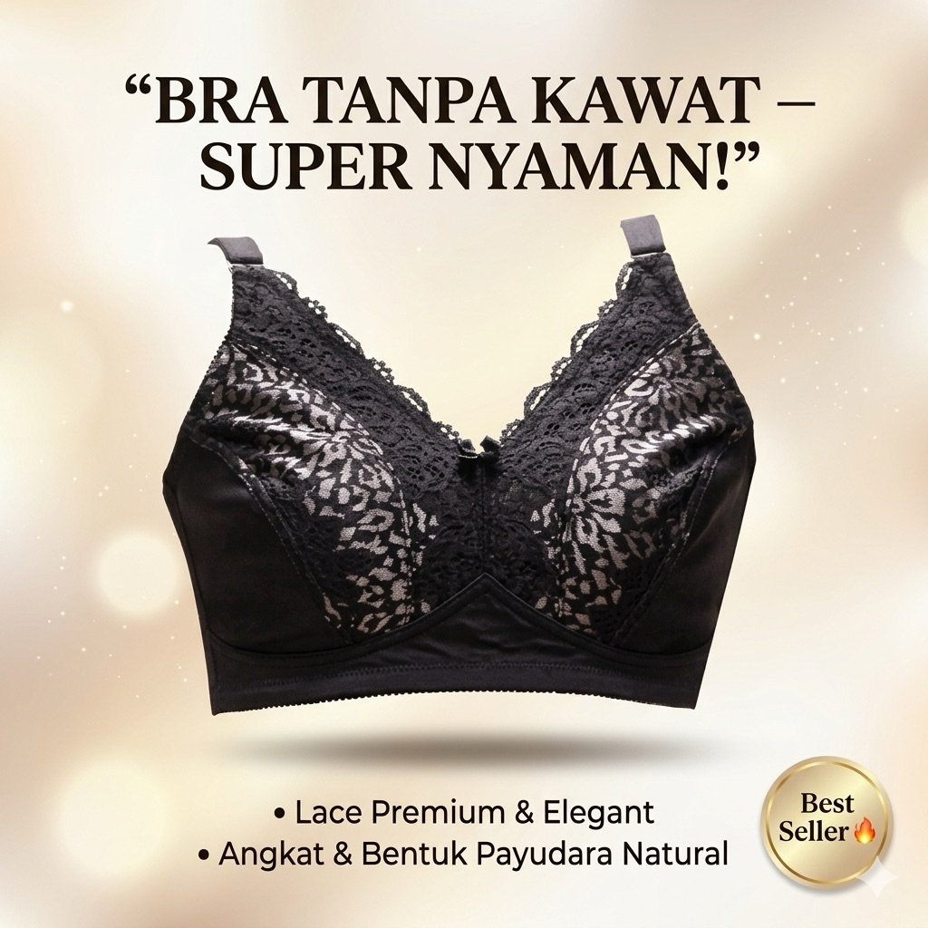 FIORI Graziela Softbra//Fullcup bra//tanpa busa//Wireless//tanpa kawat