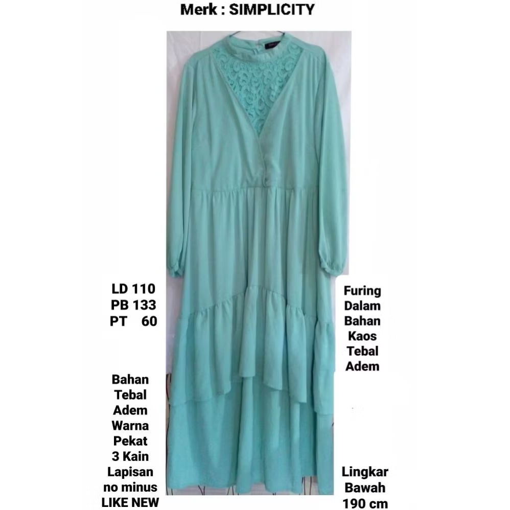 Gamis hijab muslim barang Branded //PL Like New