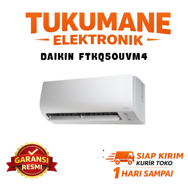 DAIKIN FTKQ50UVM4 AC Flash Inverter 2 PK R32 Putih Low Watt Super PCB  FTKQ50UVM4