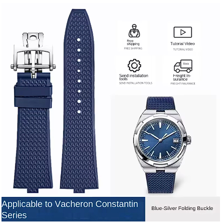 Original FKM Quick Release Watch Strap Compatible with Vacheron Constantin Overseas 4500V/5500V/7900