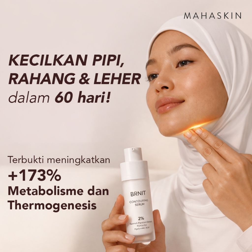 Mahaskin BRNIT Face Serum Contouring | Bantu Kurangi Double Chin & Chubby dalam 60 Hari | Extra 100 