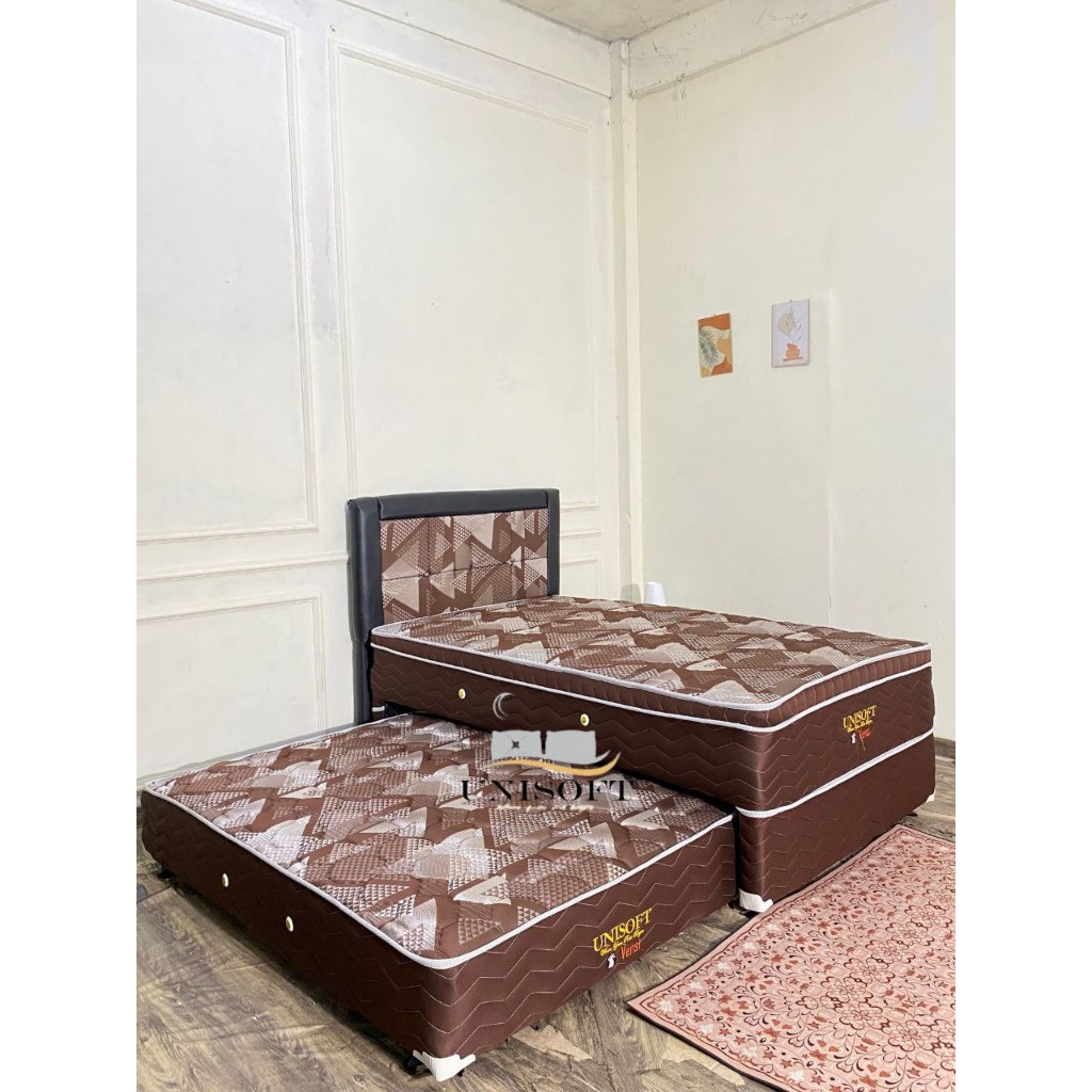 Springbed 2in1/ twin plushtop Sorong Karakter anak / Bed Sorong kids / unisoft Twinstop