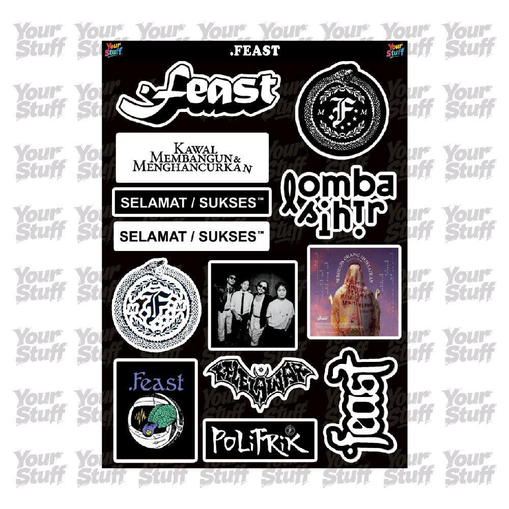 13pcs Feast Band Stiker Pack | Stiker Band Feast aesthetic