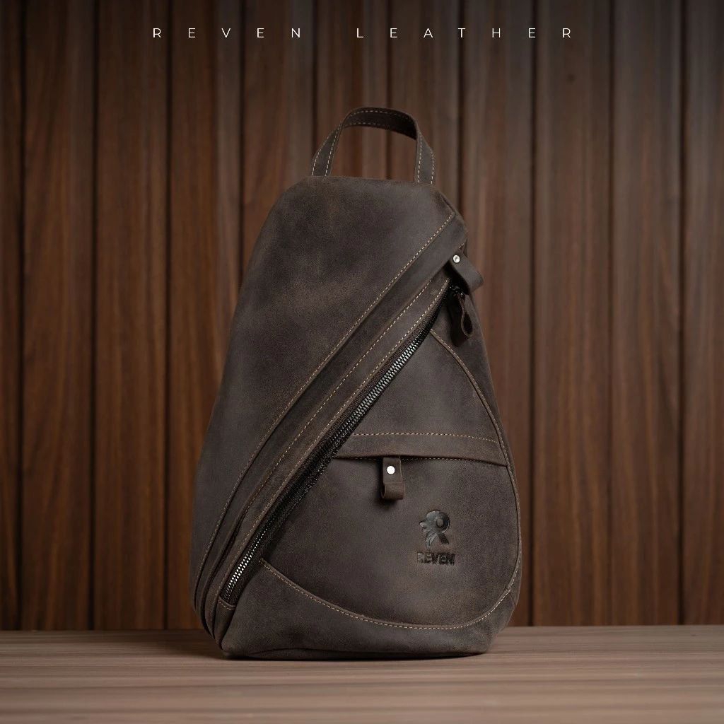 Reven Leather Mirage Waist Bag - Tas Selempang Bahu Pria Multifungsi Kulit Sapi Asli Crazy Horse Pre