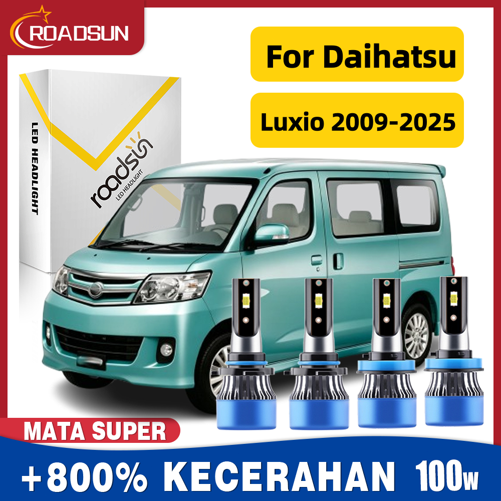 Cocok untuk Daihatsu Luxio 2009-2025 Led Lampu Depan Mobil Bohlam Low Beam High Beam Lampu kabut Sup