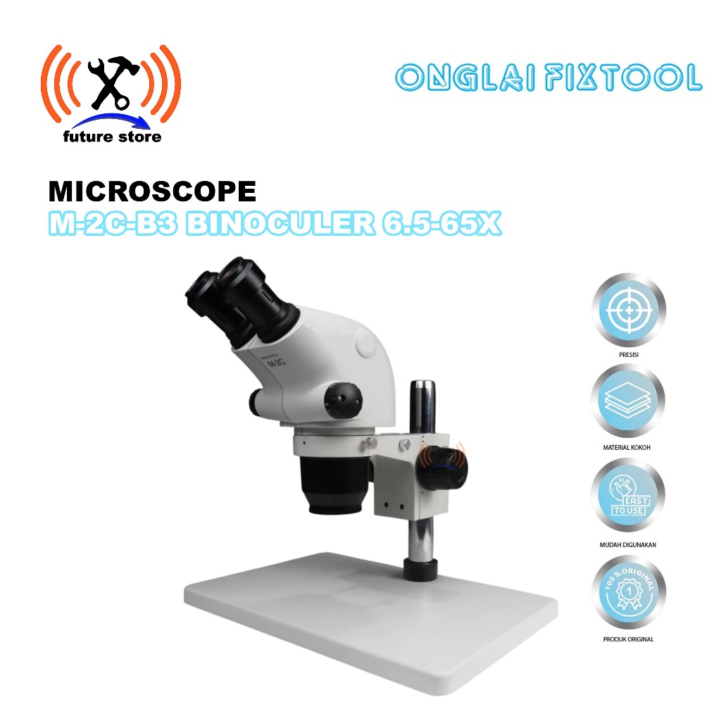 ONGLAI M-2C-B3 MICROSCOPE ZOOM STABIL MICRO REPAIR - MICROSCOPE ONGLAI FIXTOOL M-2C-B3 BINOCULAR 6.5