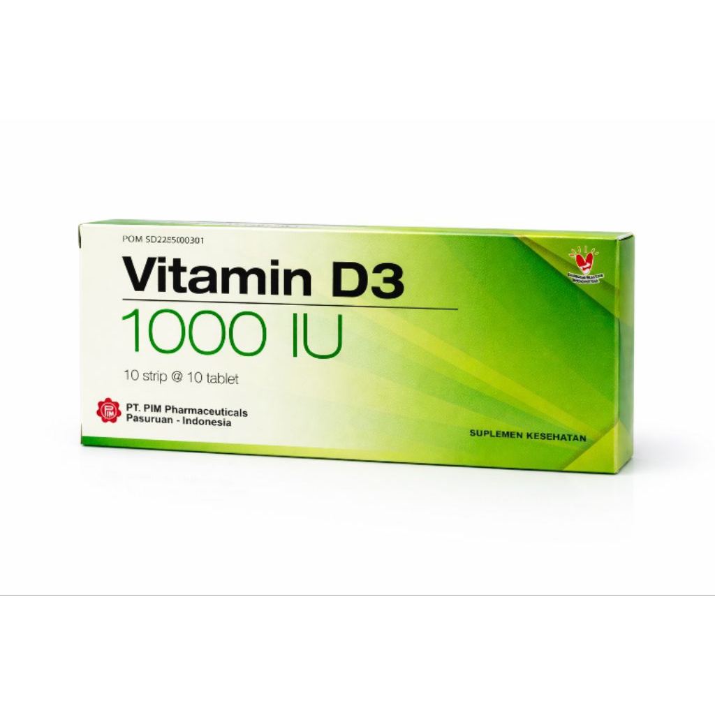 VITAMIN D3 1000ui PIM Suplemen Kesehatan 100tablet