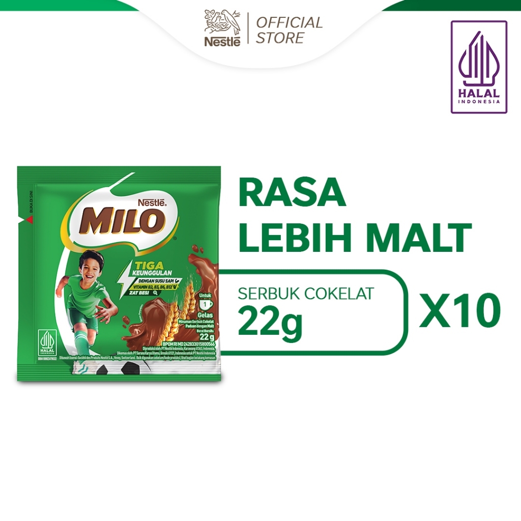MILO Sachet ACTIV-GO Susu Coklat Renceng 22g - 10pcs