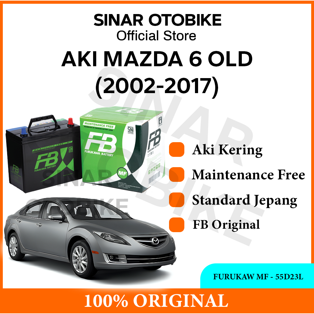 AKI MAZDA 6 OLD FURUKAWA BATTERY MF KERING 55D23L