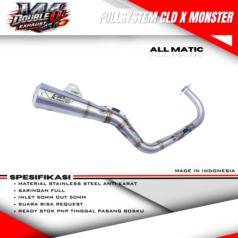 Knalpot Cld X Monster Beat Scoopy Vario110 Mio fi Vario Mio Sporty Smile Knalpot Cld x Monster