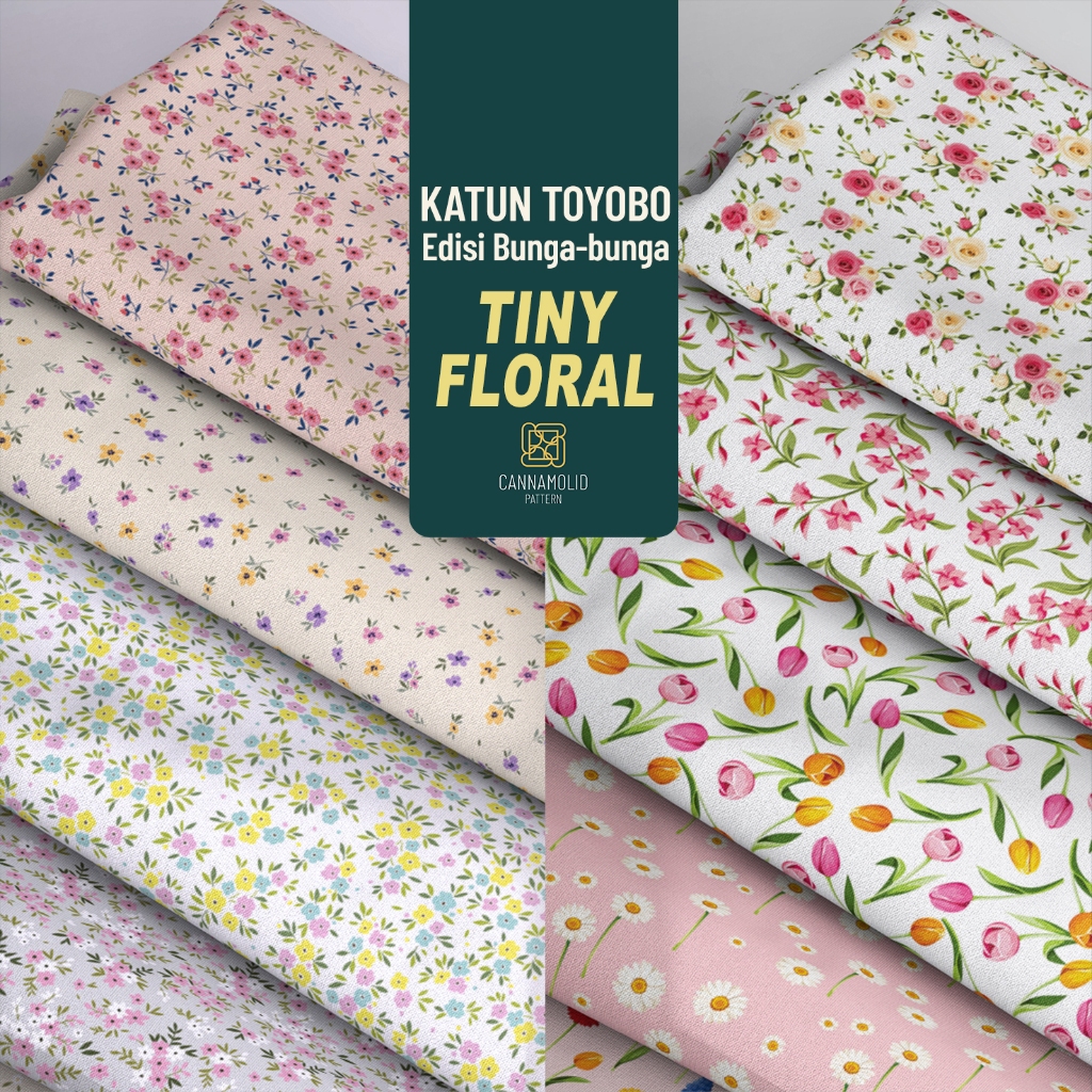 Kain Toyobo Motif BUNGA Kecil | Lebar 145cm | TINY FLORAL