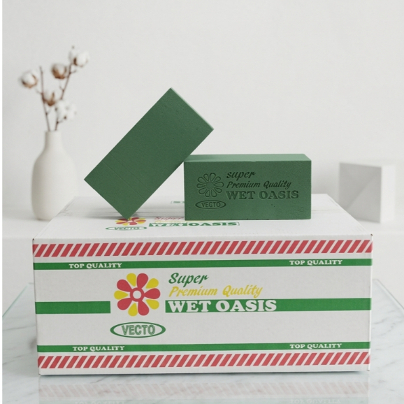 Floral Foam Vecto Wet Super Premium/Busa Bunga Ecer/Oasis Basah (1 Pcs)
