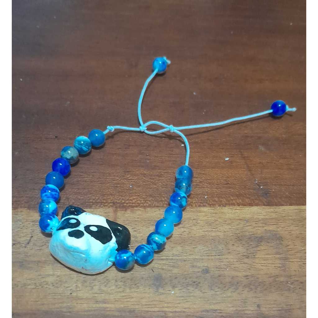 Gelang Panda, Blue agate