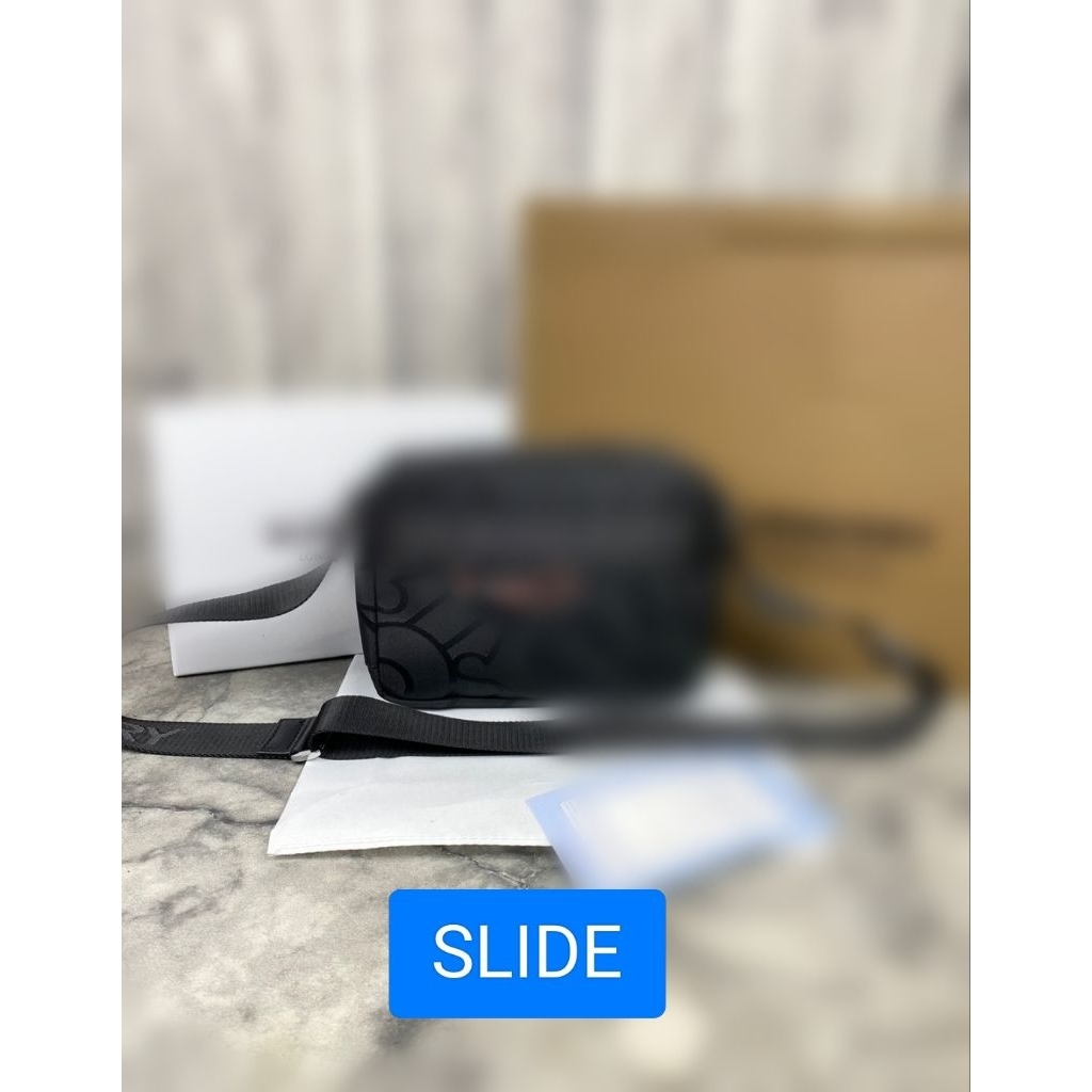 TAS SELEMPANG MESSENGER BAG BRANDED PRIA B'17102 BLACK KANVAS MIROR