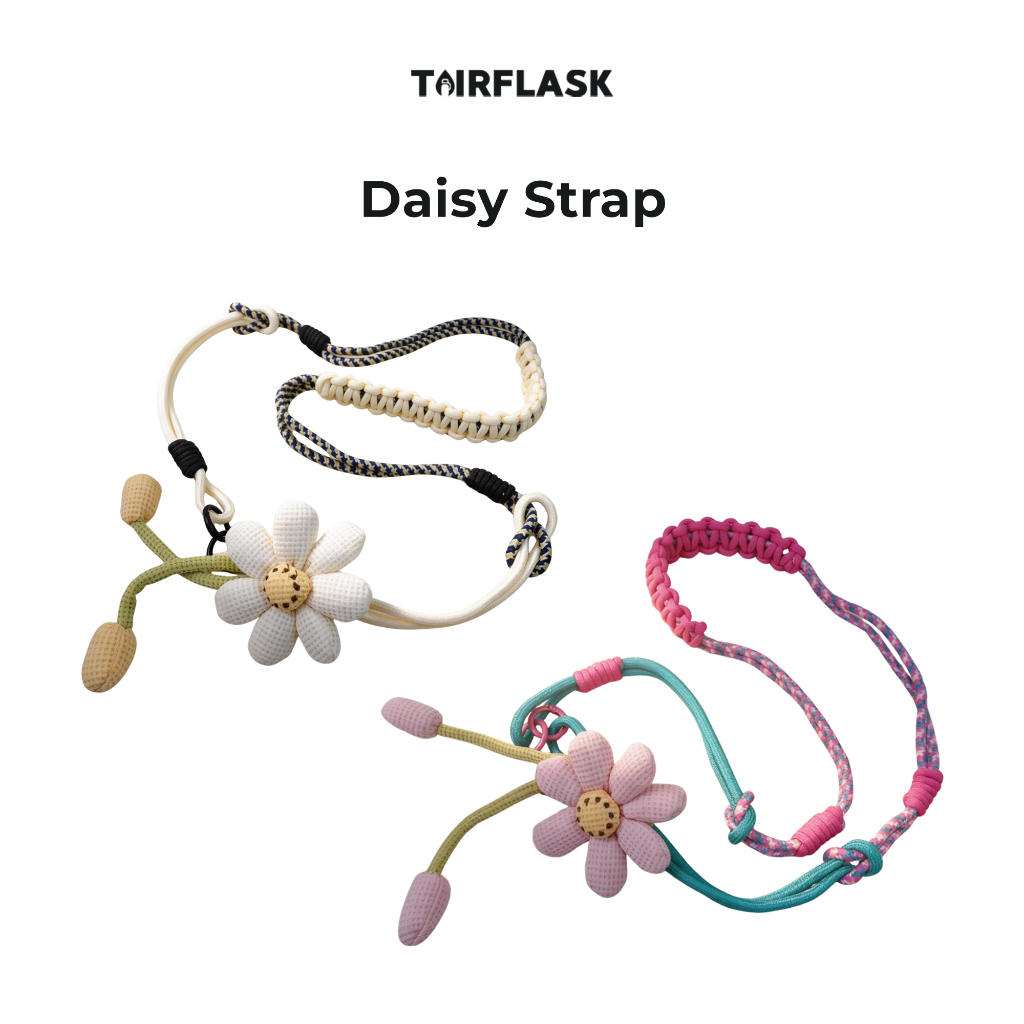 Daisy Long Strap - Tali Panjang Selempang Sling Bag Multifungsi untuk Botol Minum Bentuk Bunga Aster