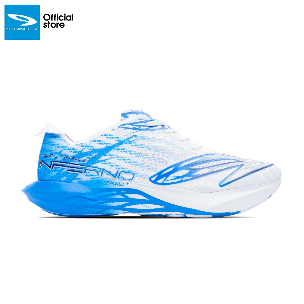 910 Nineten Haze Inferno Sepatu Lari - Putih/Biru