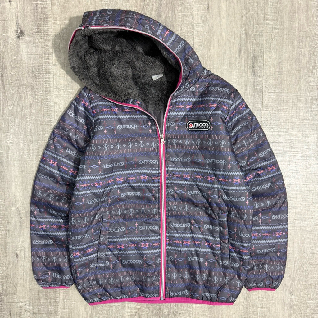 Outdoor navajo padded jacket fullzip