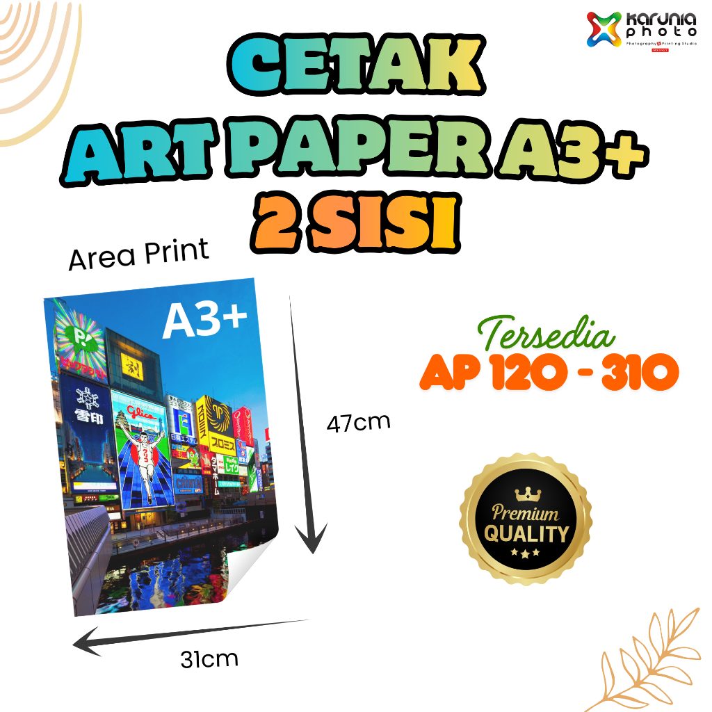 CETAK ART PAPER 2 SISI A3+