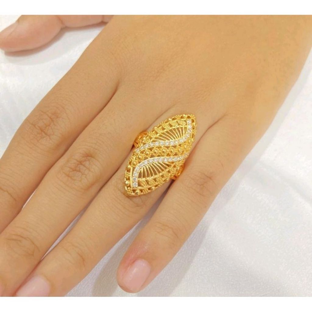 Cincin Emas asli model terbaru pasir 3gram kadar 875 ada surat