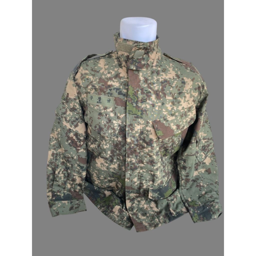 Coat Jaket M 100 Parka 2 Lapis Anti Air Loreng Digital Granit ROKA Republic of Korea Army Tentara Ko