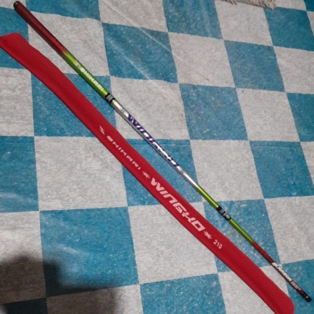 tegek shikari wingko 210cm ruas panjang bahan carbon spek kaku /alat pancing/fishing