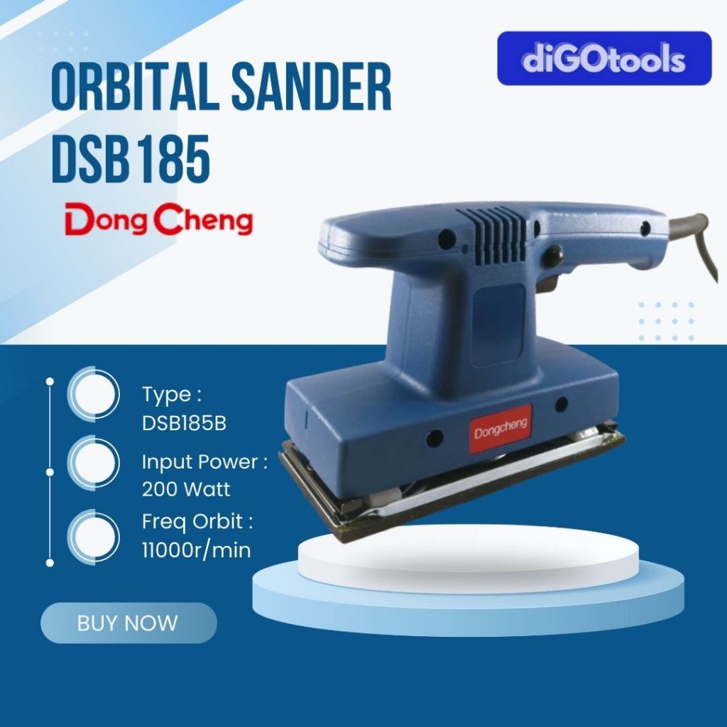 DONGCHENG DSB185 Orbital Sander Mesin Amplas 4 Inch Finishing Kayu Halus Powerful