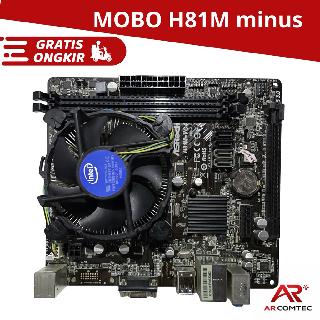 MOBO H81M + i3 4160 MINUS Pin Bengkok - MOBO H61M MINUS nyala no display